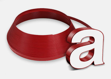 सुरक्षित सामग्री लाल रंग एक्रिलिक चैनल पत्र एज 2.0 सेमी चौड़ाई प्लास्टिक ट्रिम कैप